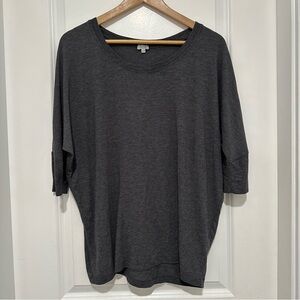 3/$25 Kismet Dark Gray Casual Top Dolman 3/4 Sleeve